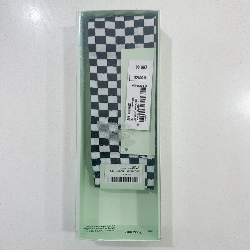 OFF-WHOTE *VIRGIL ABLOH* BICORE CHECKERED SOCKS